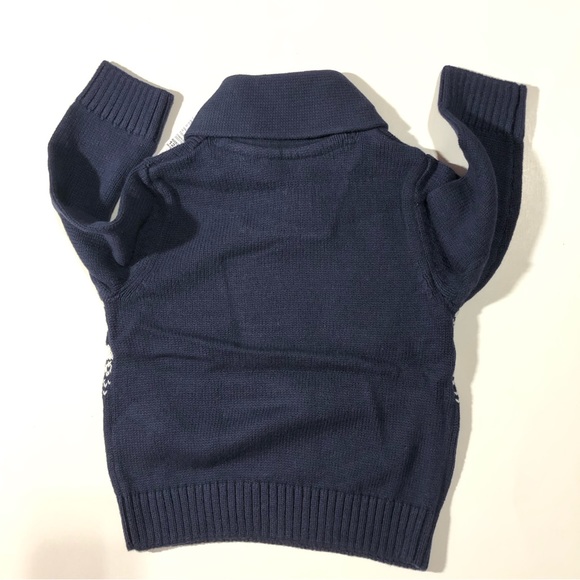 Toddler Boys Christmas Fairisle Shawl Neck Sweater - Tidal NEW - Picture 3 of 3